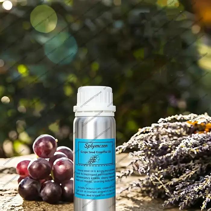 Huile de pépins de raisin 100% pure, incolore, inodore, huile végétale naturelle pour la peau, les cheveux, le massage, l'aromathérapie, les soins corporels, matière première