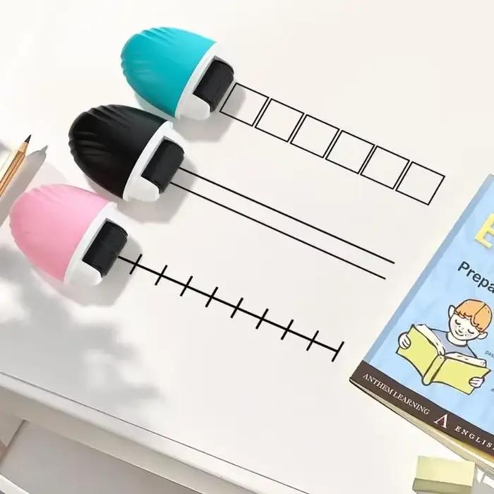 Outil de tampon à rouleau de Correction des mathématiques pour les enseignants, enseignement pratique des mathématiques et de l'anglais, joint de grille à Double ligne