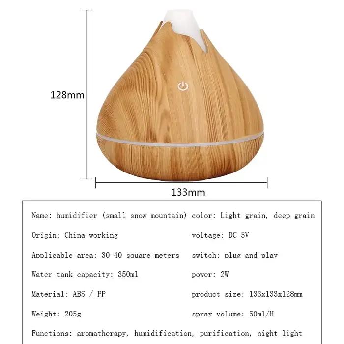 Diffuseur d'huiles essentielles d'aromathérapie 350ML