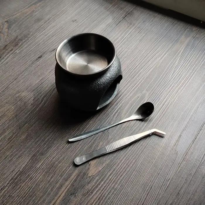 Brûleur d'encens en céramique multifonctionnel pour chauffer diverses huiles essentielles