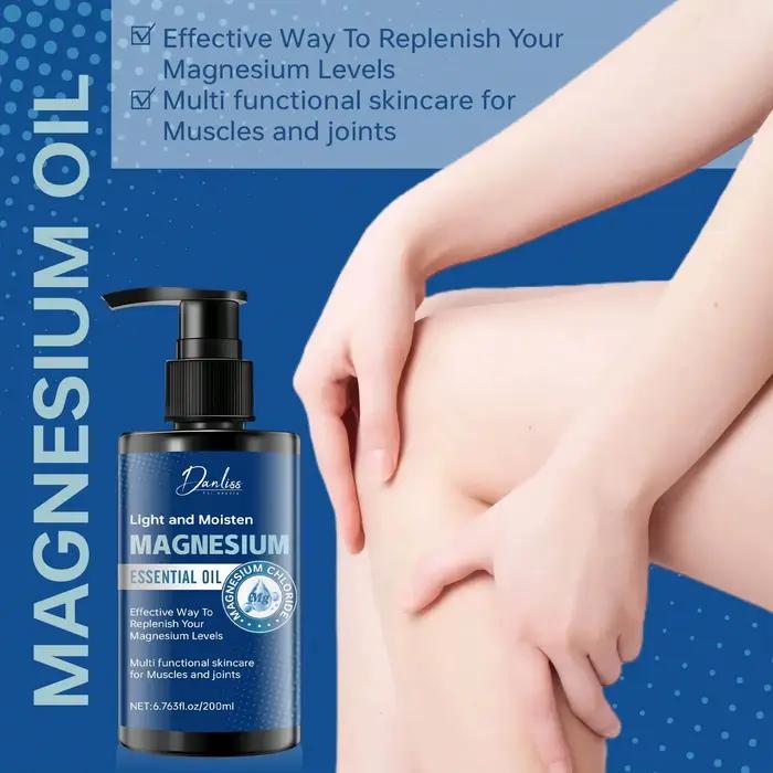 Huile essentielle de magnésium pour les soins musculaires et de la peau – Hydratant et apaisant en profondeur