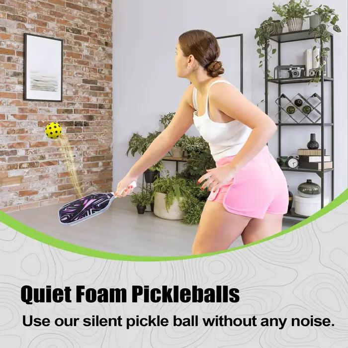 Balles en mousse pour l'entraînement au pickleball, rebonds silencieux, accessoires de pickleball, balles de pickleball pour l'entraînement et les jeux