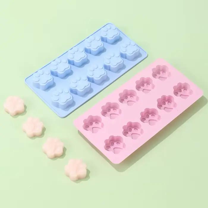Moule de cuisson en Silicone pour chien, chat, patte d'animal de compagnie, imprimé, réutilisable, fait maison, friandises pour chiens, bonbons, biscuits, gelée, glaçon, chocolat, DIY