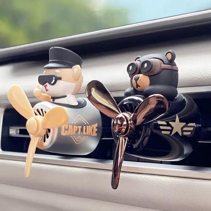 2/17 recharge avion rotatif désodorisant de voiture pilote évent clip intérieur accessoires décoration ornement parfum