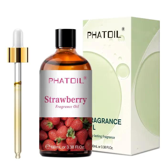 PHATOIL 100ml huile parfumée aux fruits avec compte-gouttes-noix de coco et vanille mangue pastèque fraise huiles d'aromathérapie pour diffuseur