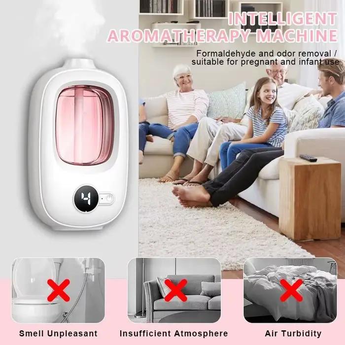 Dispositif d'aromathérapie automatique multi-mode pour diffusion d'huiles essentielles en bureau ou à domicile pour ambiance personnalisée et bien-être