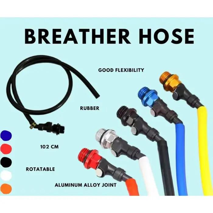 Respirateur de moto avec tuyau | Radiateur modifié en caoutchouc pour moto, becquet d'huile