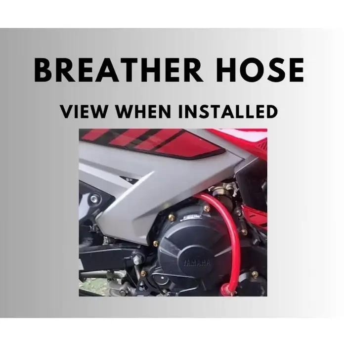 Respirateur de moto avec tuyau | Radiateur modifié en caoutchouc pour moto, becquet d'huile