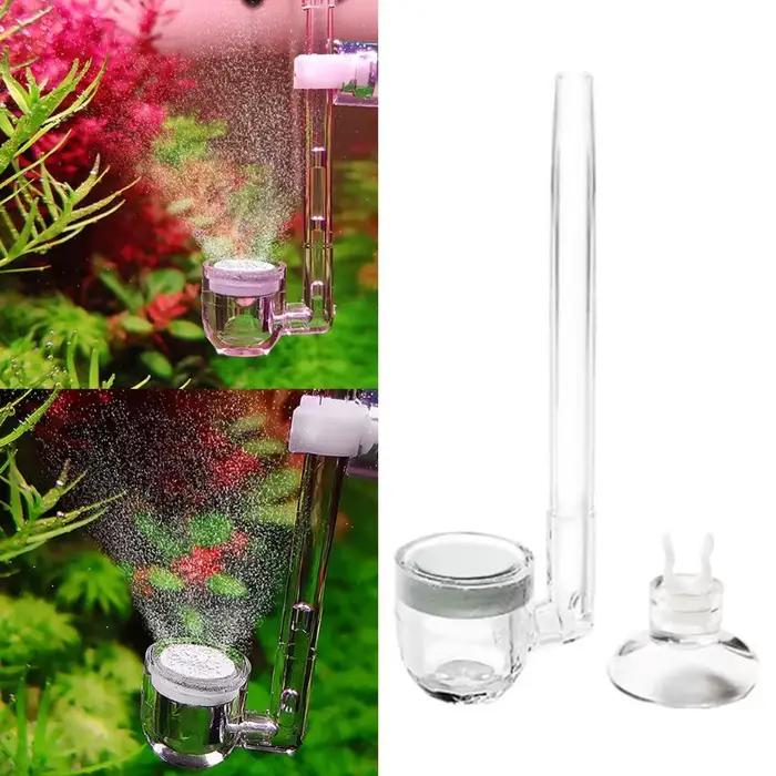 Diffuseur à bulles en forme de U pour Mini Aquarium, 1 ensemble, système de CO2, Tube arcylique avec coude d'aspiration, accessoire diffuseur d'air pour Aquarium
