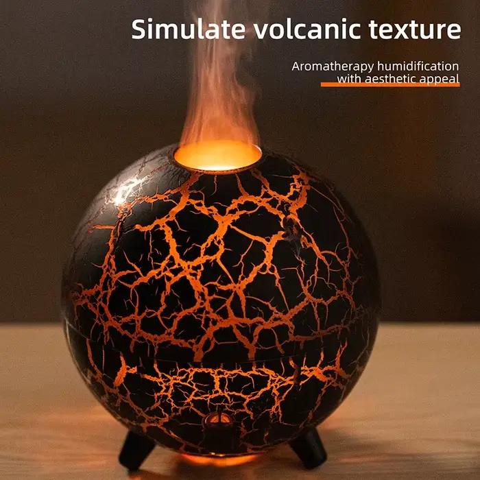 Nouveau Humidificateur d'air d'aromathérapie planète ultrasonique créatif 200ML USB Spray parfum diffuseur d'huile essentielle flamme de fissure colorée
