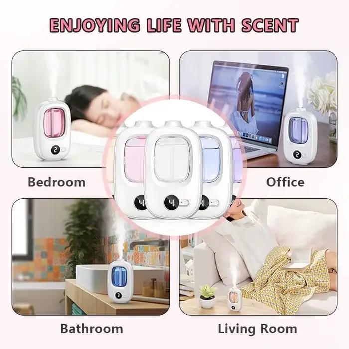 Dispositif d'aromathérapie automatique multi-mode pour diffusion d'huiles essentielles en bureau ou à domicile pour ambiance personnalisée et bien-être