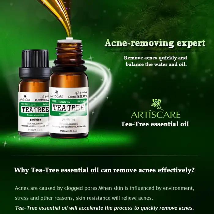 ARTISCARE huile essentielle d'arbre à thé pur 10mL points noirs