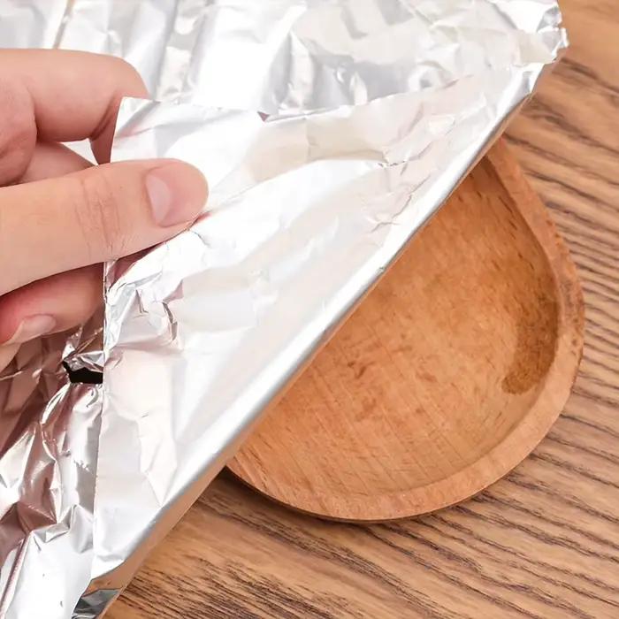 Rouleaux de papier aluminium antiadhésif (1/2/3 rouleaux) pour emballage alimentaire, cuisson, barbecue, rôtissage, pique-nique, usage domestique et cuisine