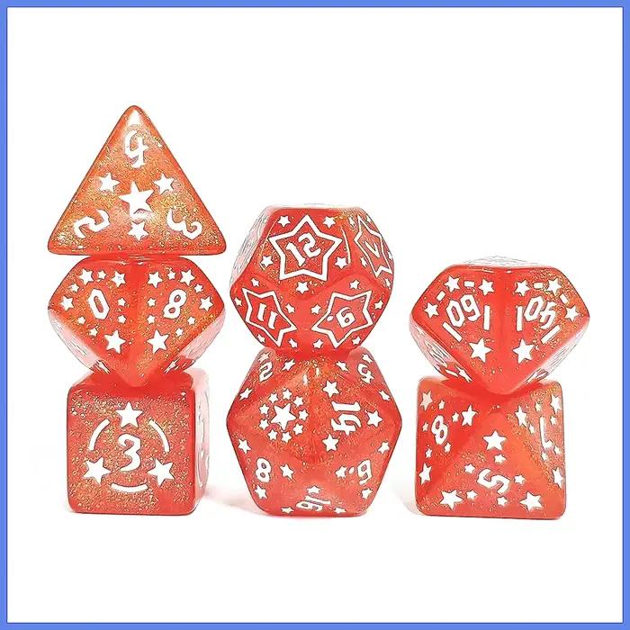 Jeu de dés polyédriques sur le thème de la galaxie pour jeux de société, dés à effet universel coloré et étonnant, accessoires de jeu de rôle