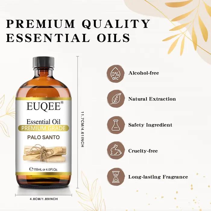 EUQEE 118ML huiles essentielles végétales pour diffuseur Palo Santo Cardamome bleu Tansy noix de muscade Marjoram
