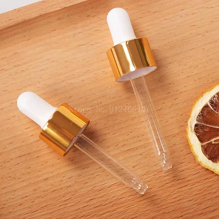 Bouteilles compte-gouttes en verre transparent