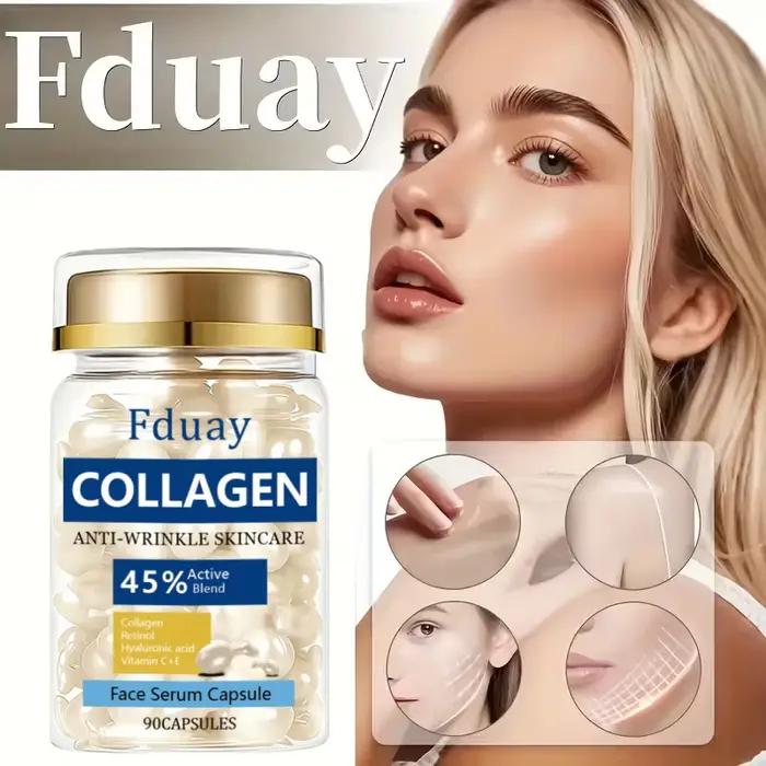 Capsules de sérum à la vitamine E, sérum Vitamine C+E - contient du rétinol et de la vitamine C, hydratant, rafraîchissant et non gras.