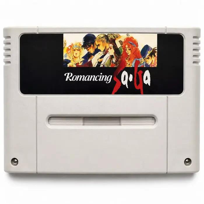 Romancing Saga Traduction anglaise Cartouche de reproduction rétro 16 bits Scénario gratuit JRPG Version PAL Options de sauvegarde