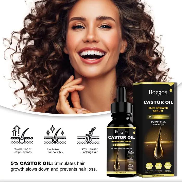 Huile Essentielle de Ricin 30ml pour Épaissir les Cheveux