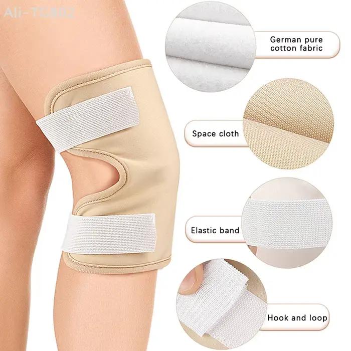 Compresse Réutilisable à l'Huile de Ricin pour Genoux et Coudes – Bandages Ajustables pour Soins Musculaires et Auto-Conditionnement