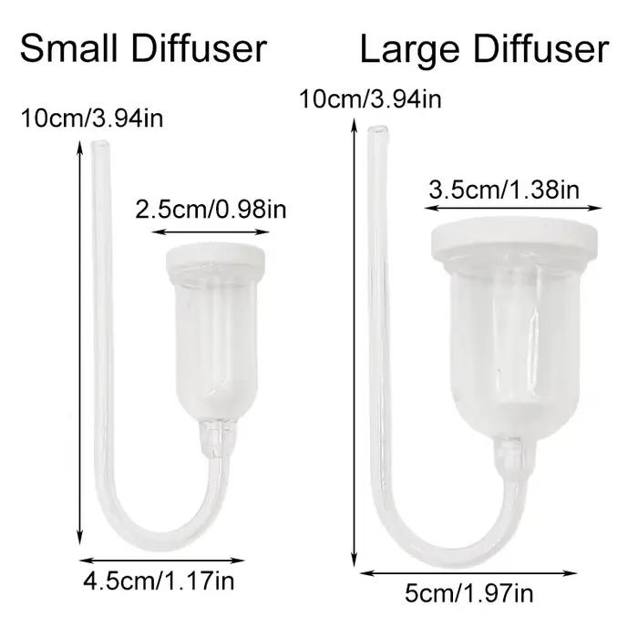 Diffuseur de CO2 pour réacteur de bulles d'aquarium, système de CO2, atomiseur pour Aquarium, plantes vivantes, raffineur de culture d'herbe et d'eau avec ventouse