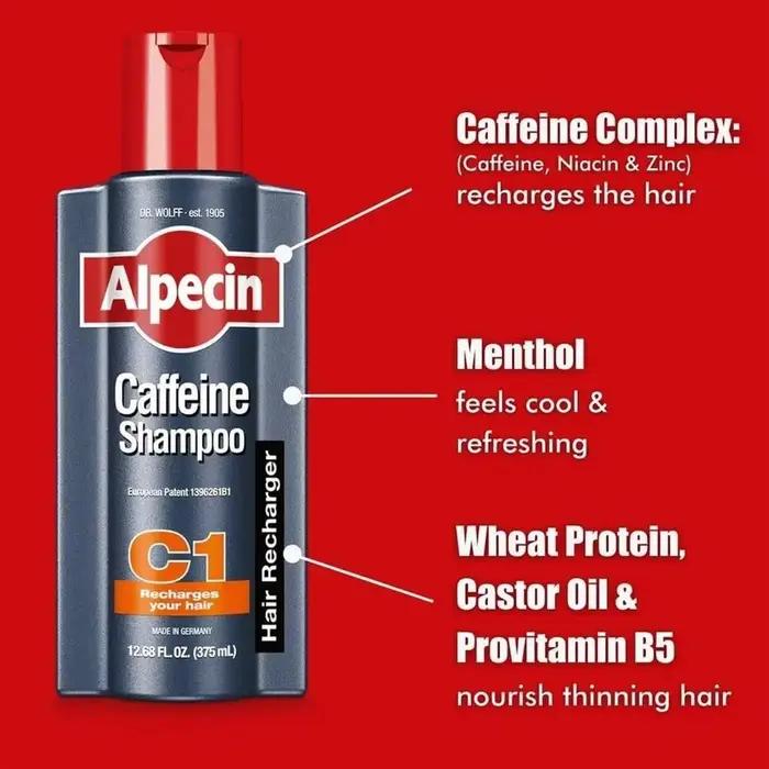 Shampooing à la caféine 250 ml – Contrôle du sébum