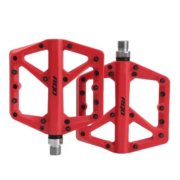 RGO-Pédales de vélo vtt plate-forme en nylon, repose-pieds plats, poignée de pagaie de vélo de montagne, roulements, repose-pieds de cyclisme