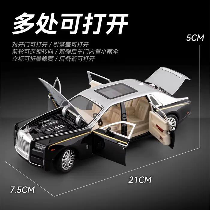 Modèle réduit de voiture Rolls Royce Phantom VIII de luxe à l'échelle 1:24, en alliage métallique, pour décoration intérieure ou cadeau