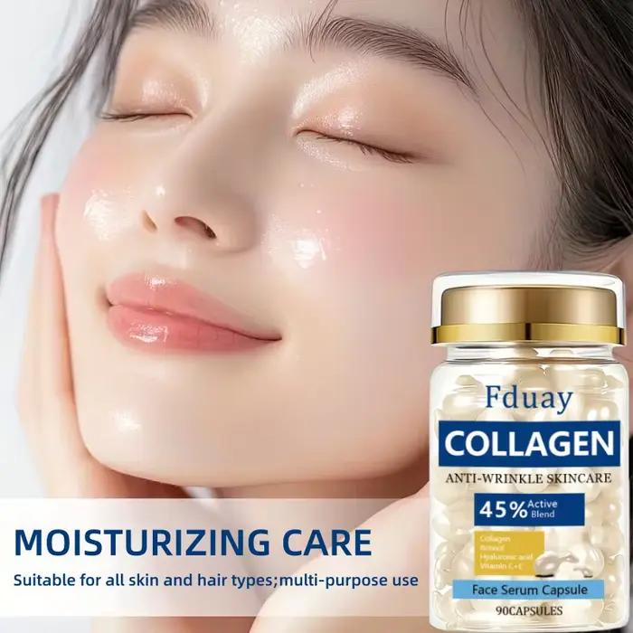 Capsules de sérum à la vitamine E, sérum Vitamine C+E - contient du rétinol et de la vitamine C, hydratant, rafraîchissant et non gras.