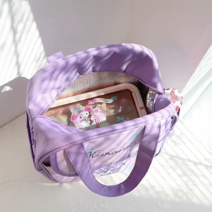 Sac à déjeuner imprimé Cinnamoroll, sac isotherme mignon de dessin animé, sac isotherme portable réutilisable pour le travail, le pique-nique, le bureau, vente en gros