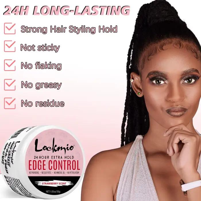 Gel de contrôle des bords pour femmes et enfants, 30g, cire de contrôle de maintien longue durée, finition naturelle, Anti-frisottis, cire capillaire, pommade coiffante lissante
