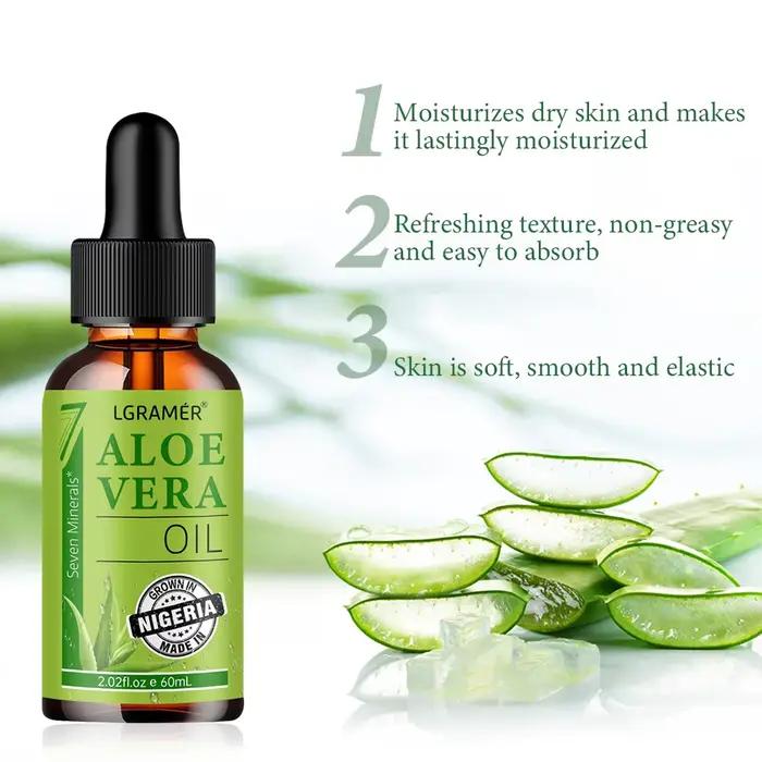 L'huile hydratante pour le visage à l'aloe vera maintient la peau humide tendre lisse pénètre profondément améliore la