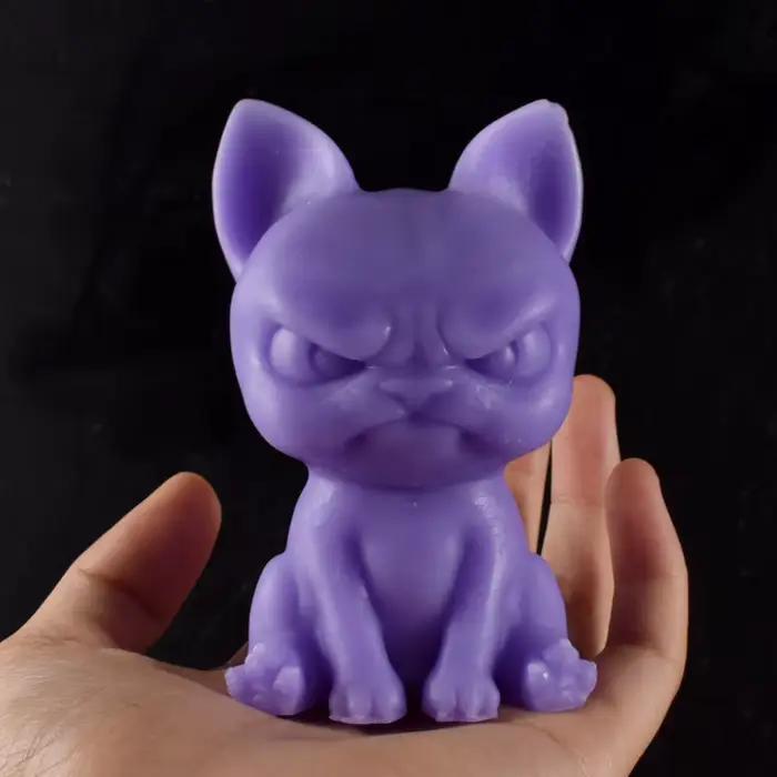 Nouveau moule Design chien assis chien en colère aromathérapie bougie Silicone moule 3D Chihuahua chien plâtre décoratif ornement moules