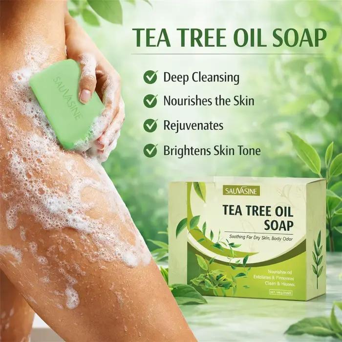 Savon à l'huile d'arbre à thé pour hommes et femmes