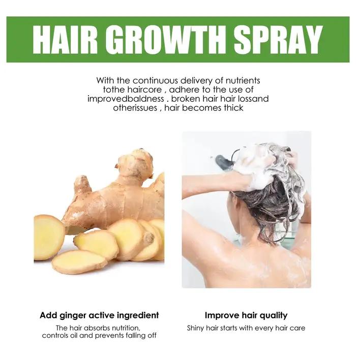 Spray rapide pour la croissance des cheveux au gingembre