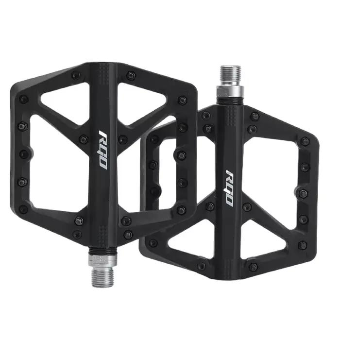 RGO-Pédales de vélo vtt plate-forme en nylon, repose-pieds plats, poignée de pagaie de vélo de montagne, roulements, repose-pieds de cyclisme