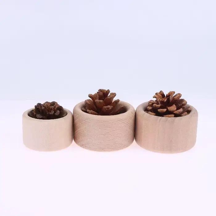 Diffuseur d'huile essentielle en bois de pomme de pin créatif