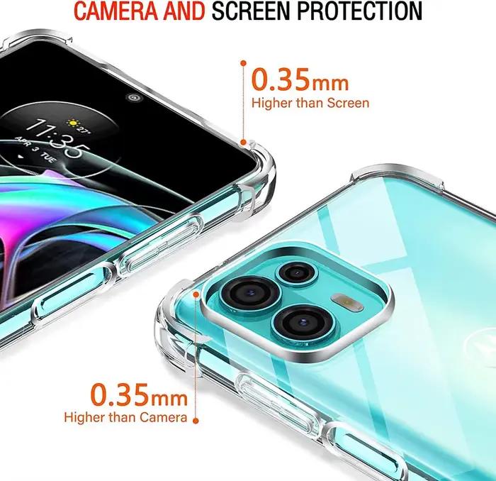 Coque transparente épaisse antichoc pour Motorola MOTO Edge 30 40 50 60 Fusion Edge30 Pro Edge40 Ultra Edge 50 Neo, étui souple