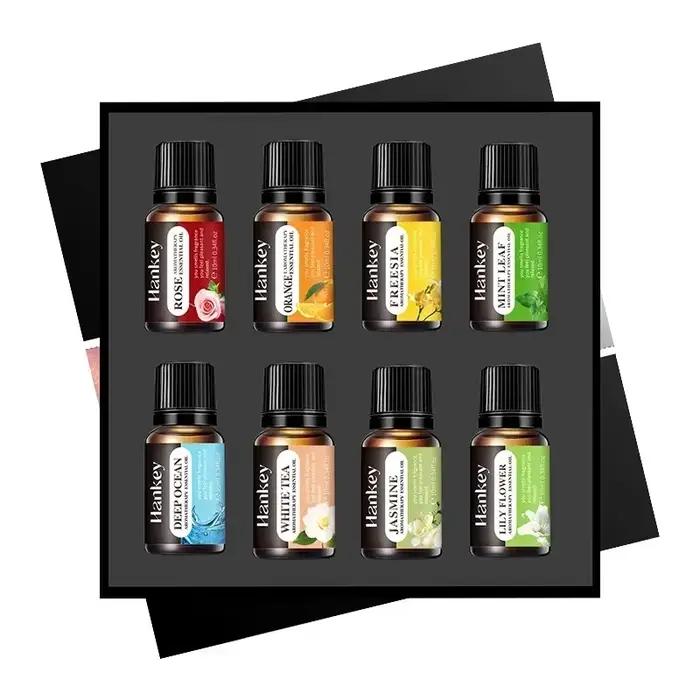 Ensemble d'aromathérapie d'huile essentielle végétale soluble dans l'eau de 10ML pour humidificateur liquide de recharge sans feu parfait pour le bureau à domicile