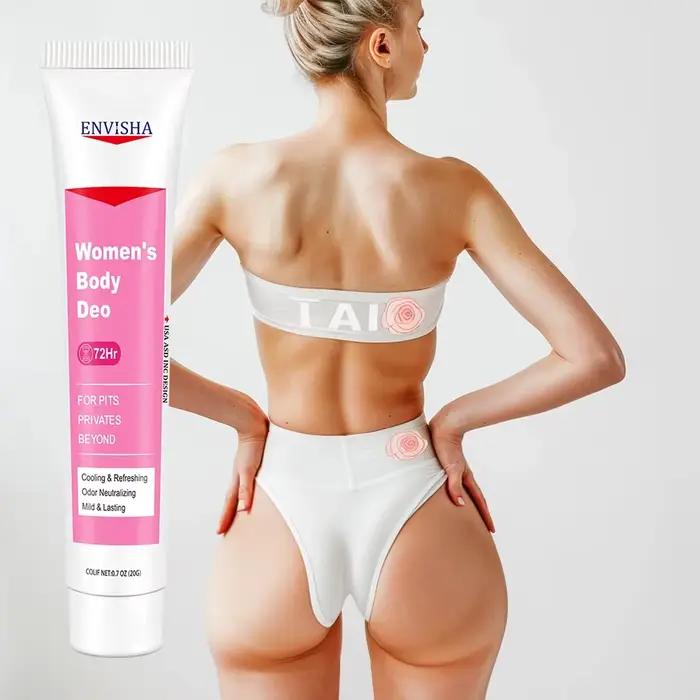 Crème hydratante et nourrissante ENVISHA pour peau sensible des femmes corps aisselles fesses soins quotidiens moments spéciaux