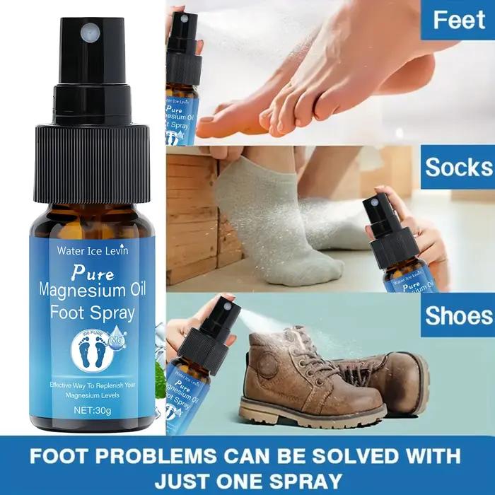 Spray pour les pieds à l'huile de magnésium pur avec vitamine E - Soin