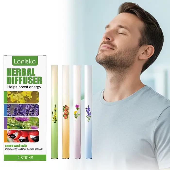 Bâton d'arôme à base de plantes Portable avec parfum de menthe de thym de camomille