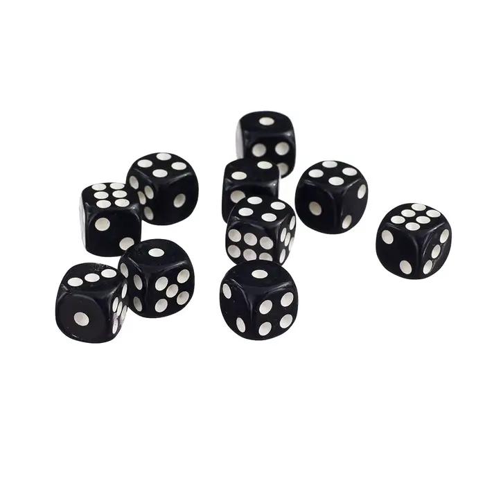Jeu de dés à Six faces Opaques jaunes, 50 pièces/ensemble, 12mm D6 RPG D & D, nouveaux jeux de rôle