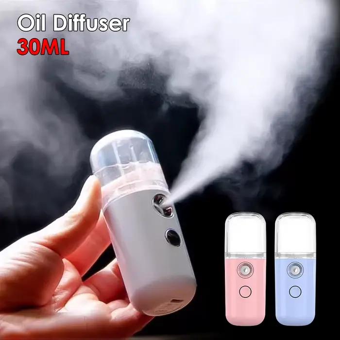 Mini humidificateur d'air de voiture, 30ml, pulvérisateur facial, nébuliseur USB, supporter ficateur, aromathérapie, diffuseur d'huiles essentielles, reconstitution d'eau