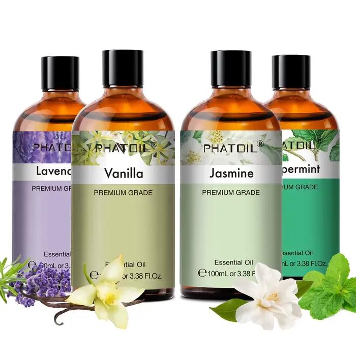Huile Essentielle Naturelle Pure de Lavande Menthe Poivrée Citron Eucalyptus et Citronnelle pour Aromathérapie Diffuseur Occasions Spéciales Environnement Relaxation Bien-être