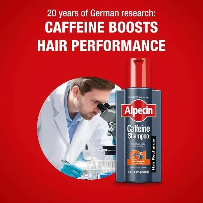 Shampooing à la caféine 250 ml – Contrôle du sébum