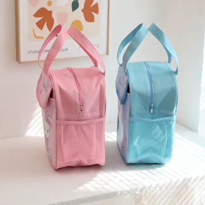 Sac à déjeuner imprimé Cinnamoroll, sac isotherme mignon de dessin animé, sac isotherme portable réutilisable pour le travail, le pique-nique, le bureau, vente en gros