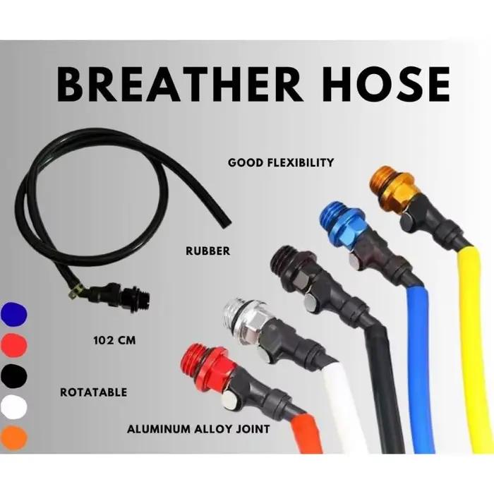 Respirateur de moto avec tuyau | Radiateur modifié en caoutchouc pour moto, becquet d'huile