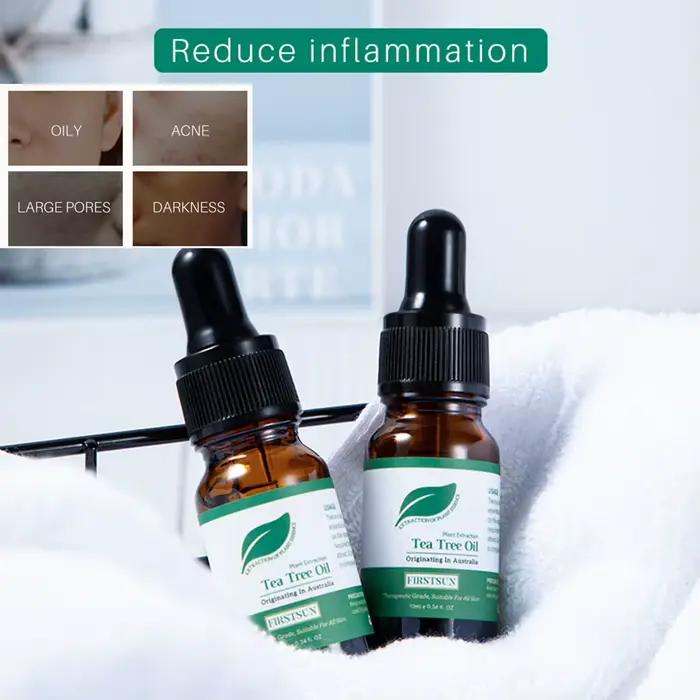 Huile d'arbre à thé biologique pour la peau