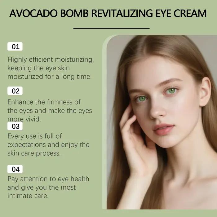La crème pour les yeux à l'avocat estompe les ridules et les rides